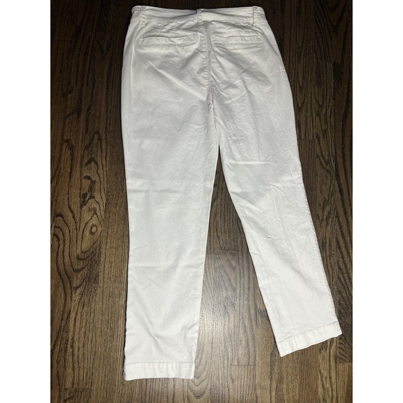 Caslon Stretch Cotton Chino Pants Pockets Straight Comfy White Size 8 - Picture 2 of 9